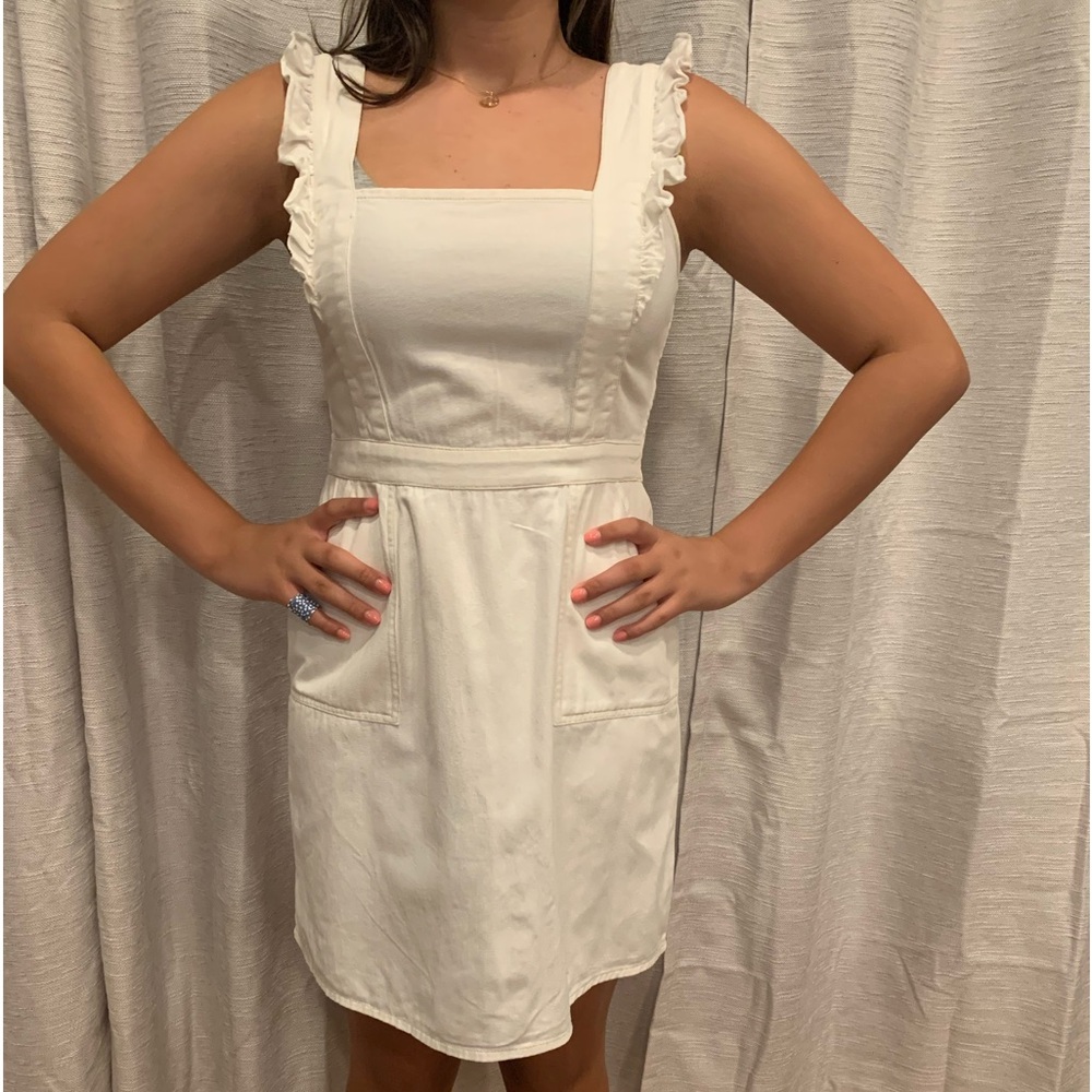 White Denim Summer Dress S